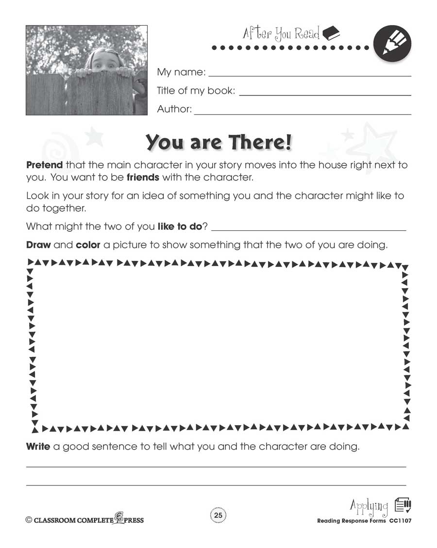 Reading Response Forms: You are There! Gr. 3-4 - WORKSHEET - eBook