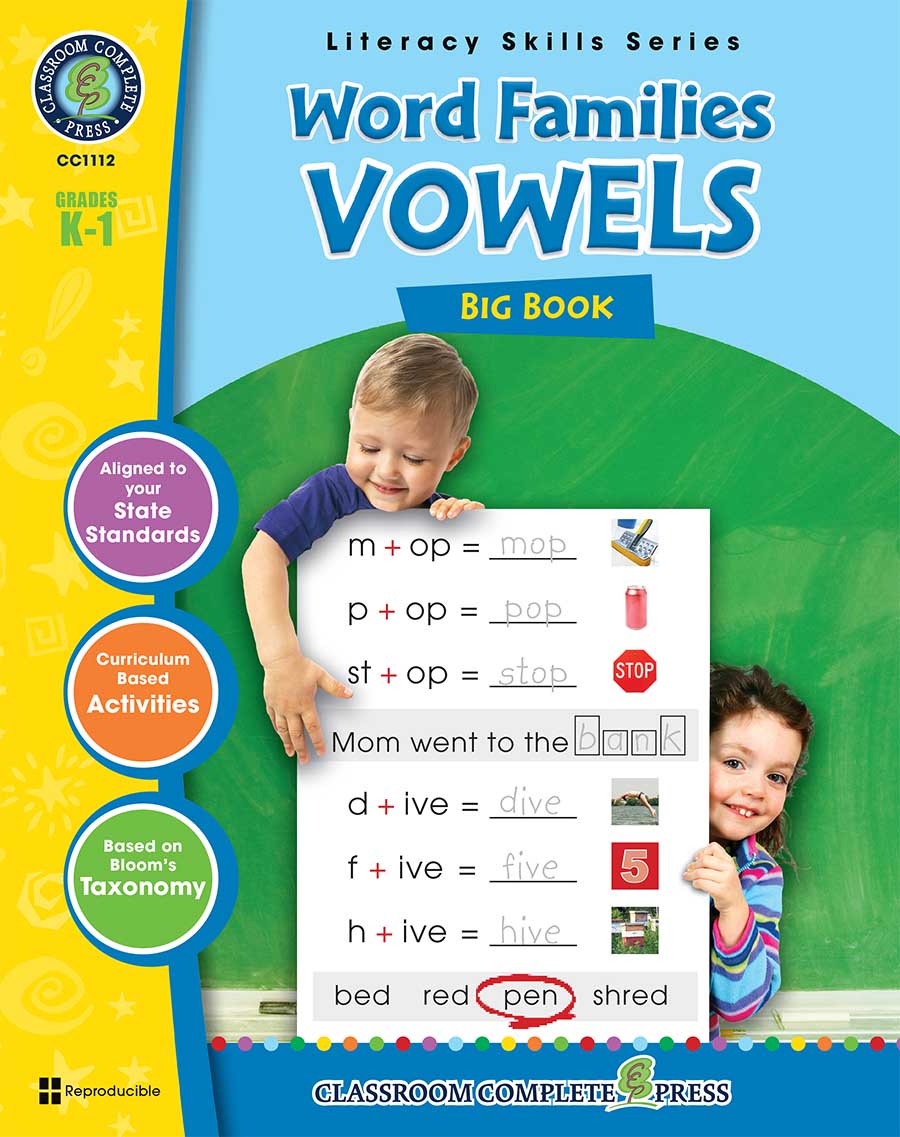 Word Families - Vowels Big Book Gr. PK-2 - print book