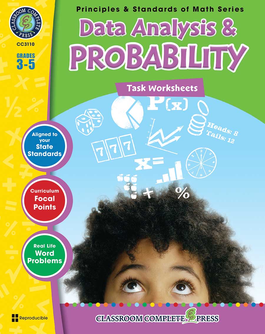Data Analysis & Probability - Task Sheets Gr. 3-5 - print book