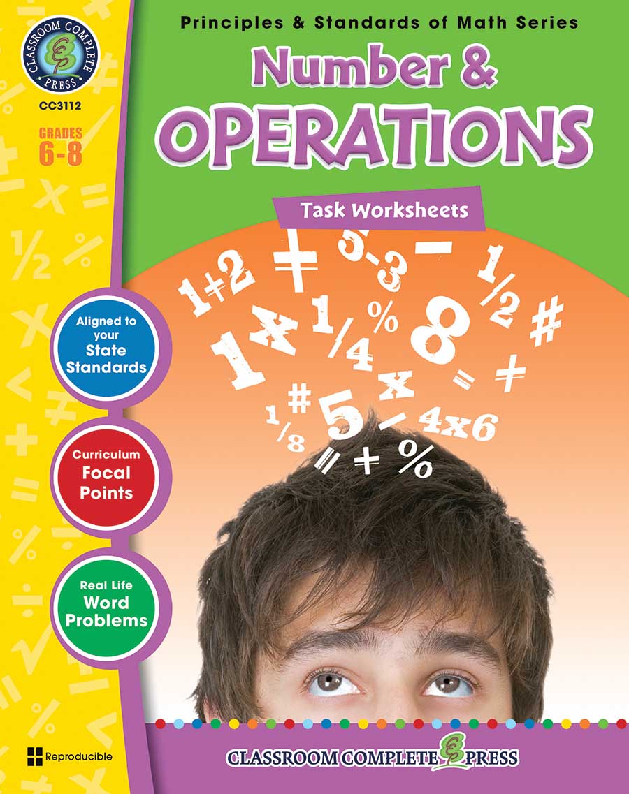 Number & Operations - Task Sheets Gr. 6-8 - print book