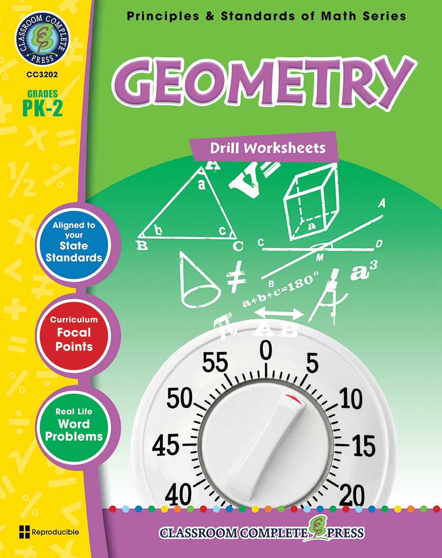Geometry - Drill Sheets Gr. PK-2 - print book