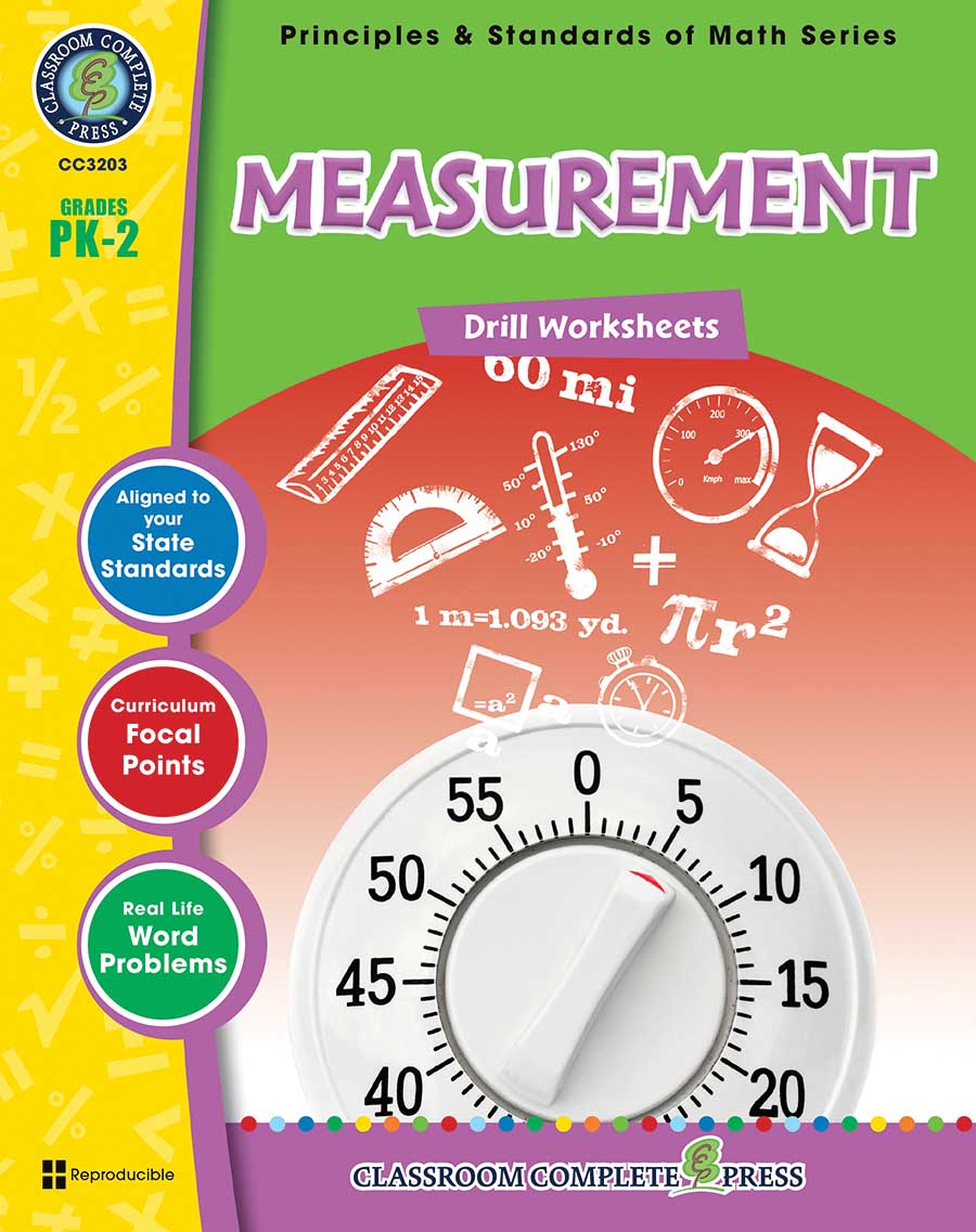 Measurement - Drill Sheets Gr. PK-2 - print book