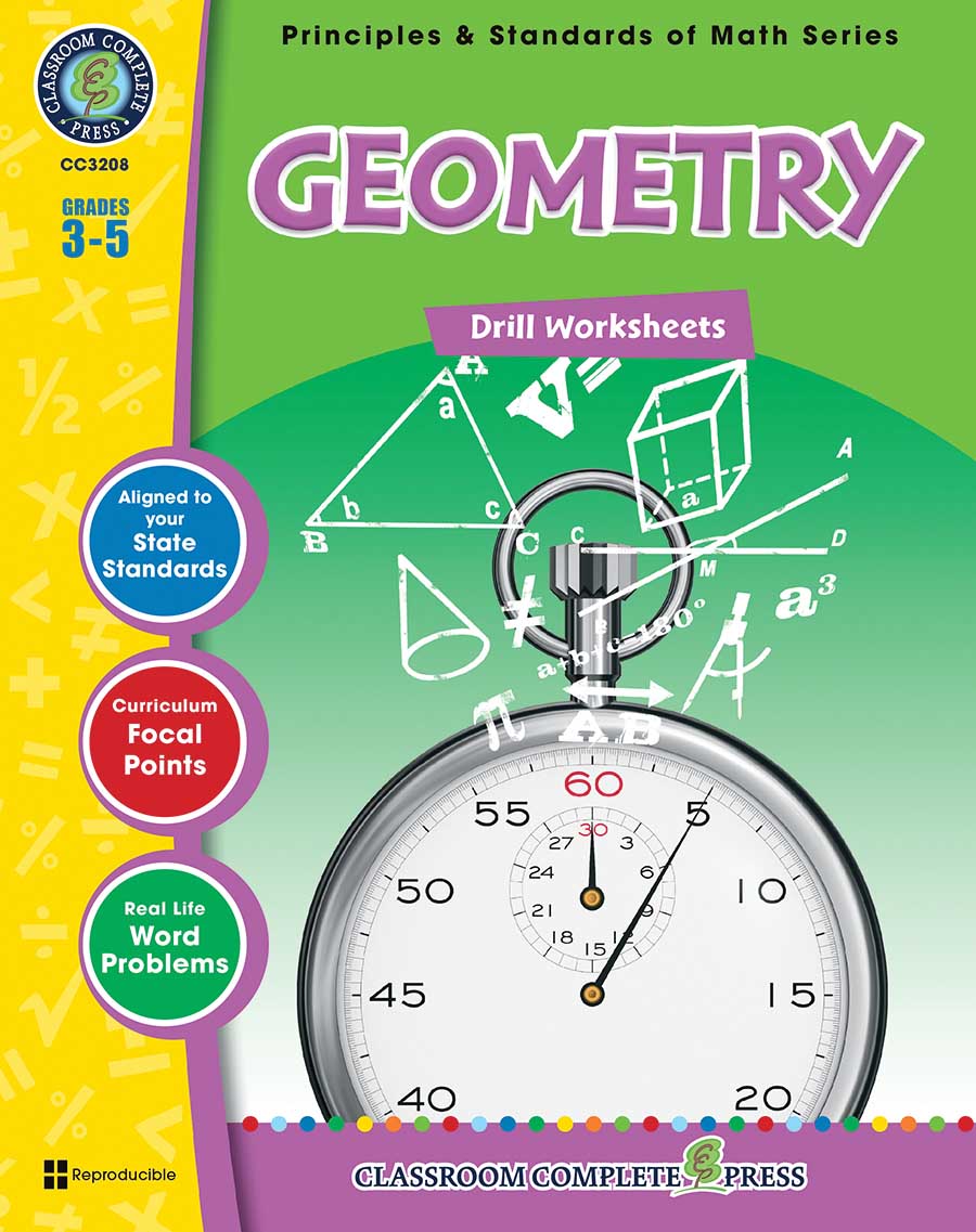 Geometry - Drill Sheets Gr. 3-5 - print book