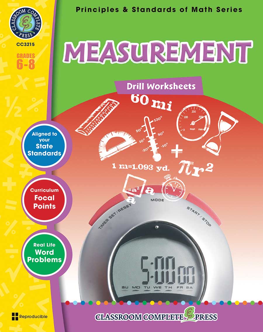 Measurement - Drill Sheets Gr. 6-8 - print book