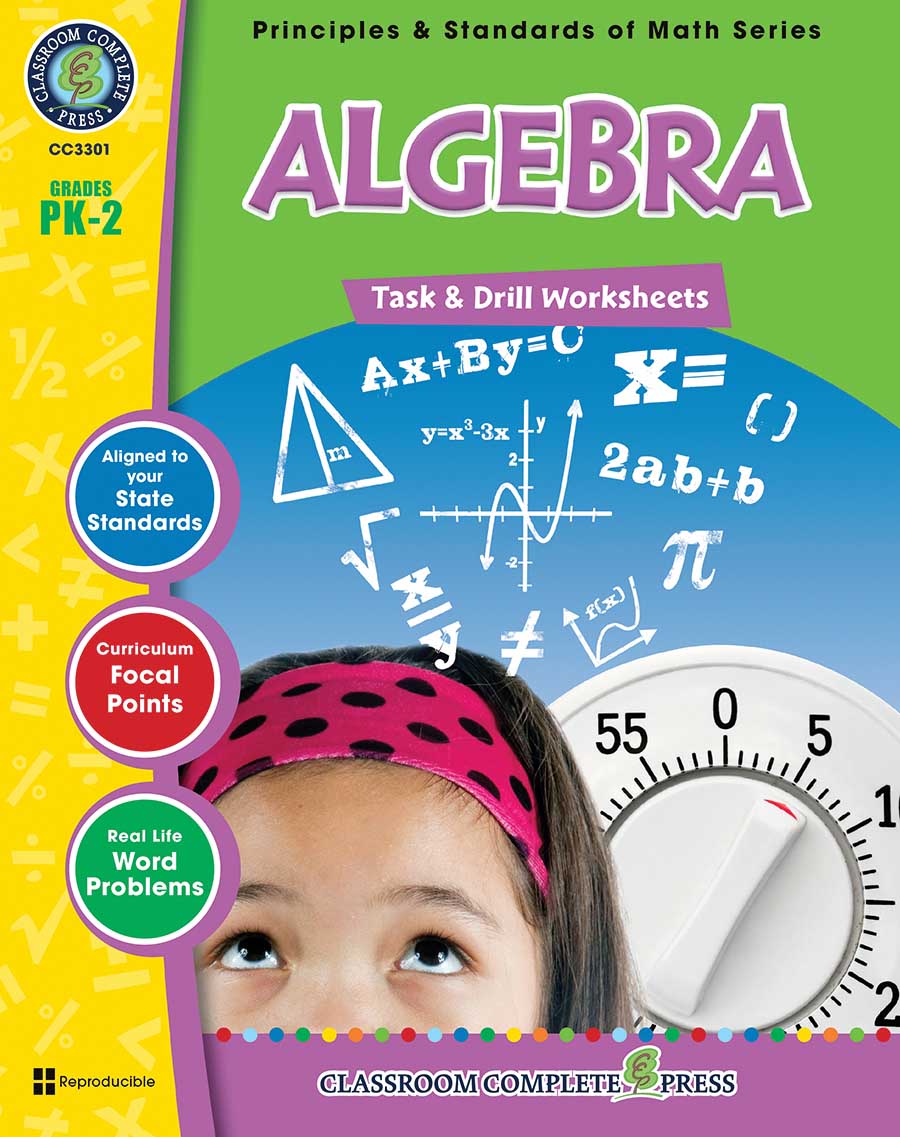 Algebra - Task & Drill Sheets Gr. PK-2 - print book