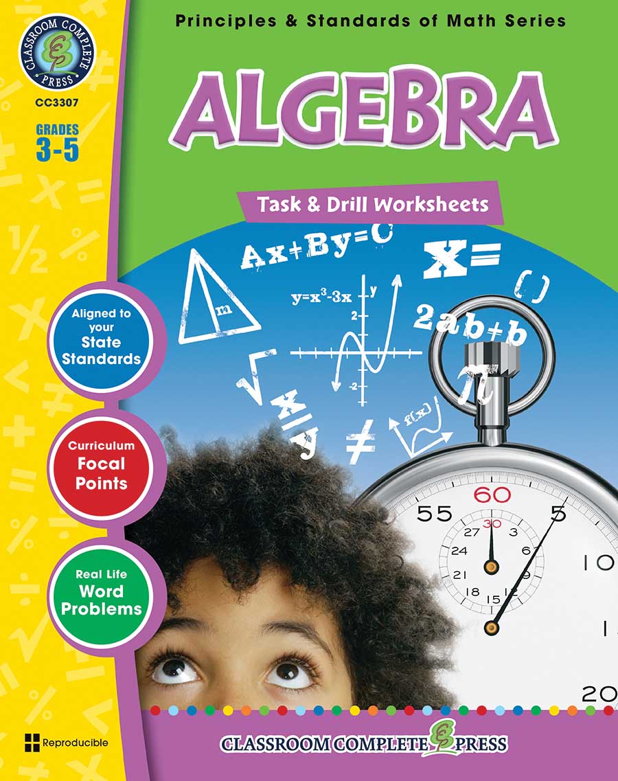 Algebra - Task & Drill Sheets Gr. 3-5 - print book