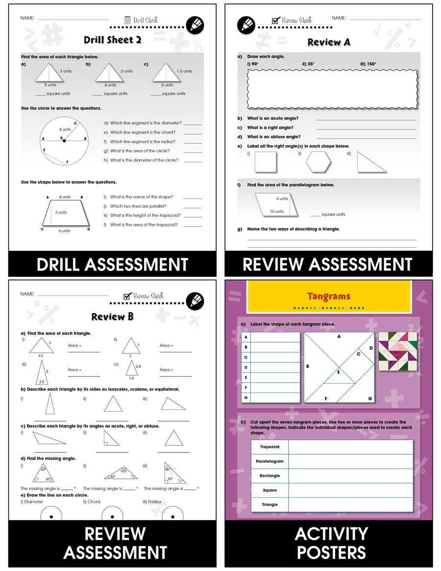 Geometry - Task & Drill Sheets Gr. 6-8 - print book