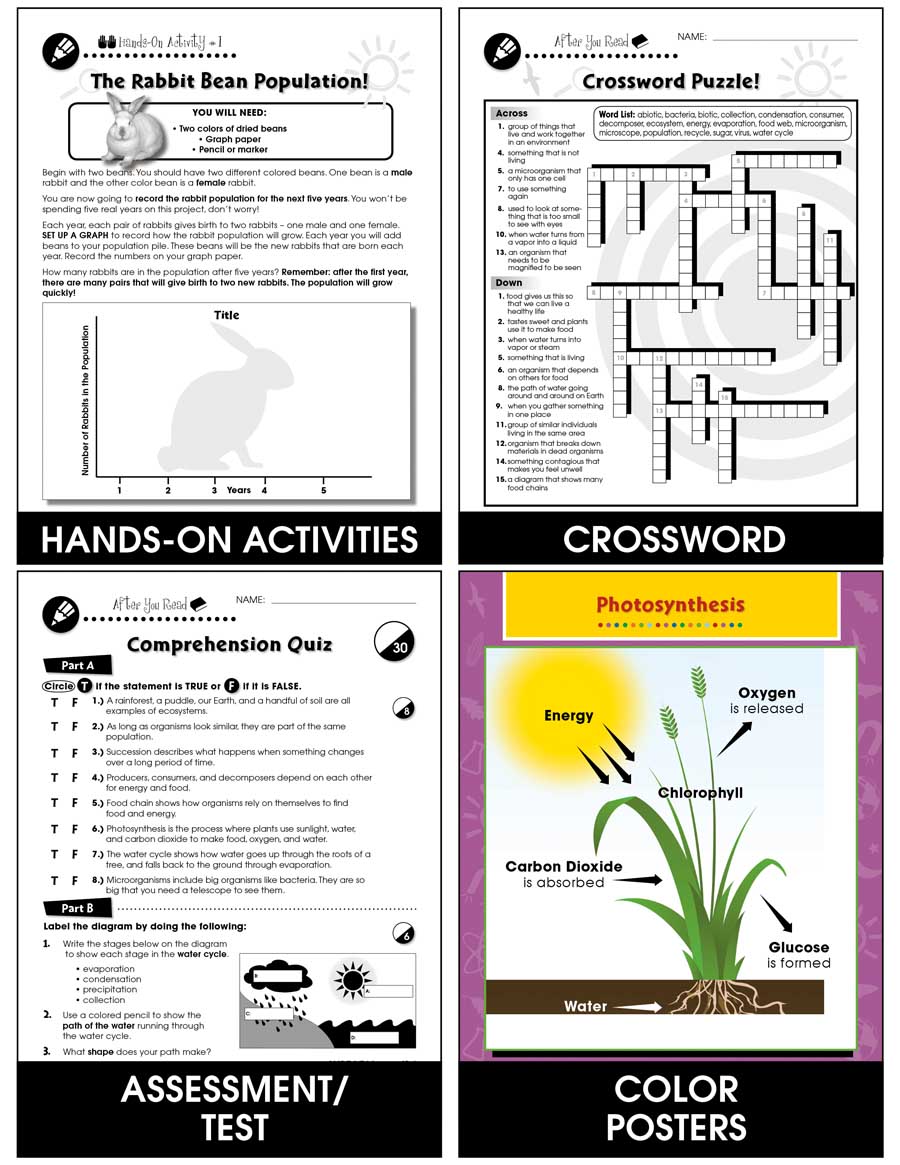 Ecosystems Grades 5 to 8 Print Book Lesson Plan Classroom
