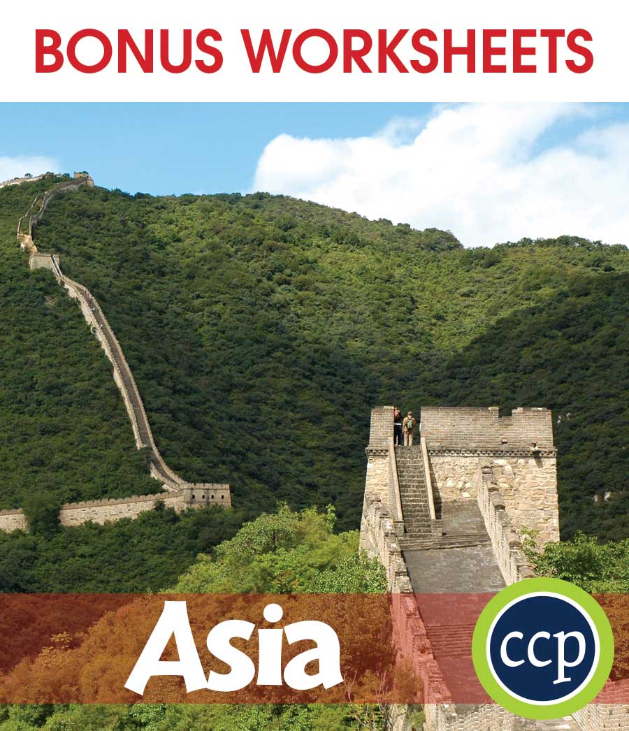 Asia Gr. 5-8 - BONUS WORKSHEETS - eBook