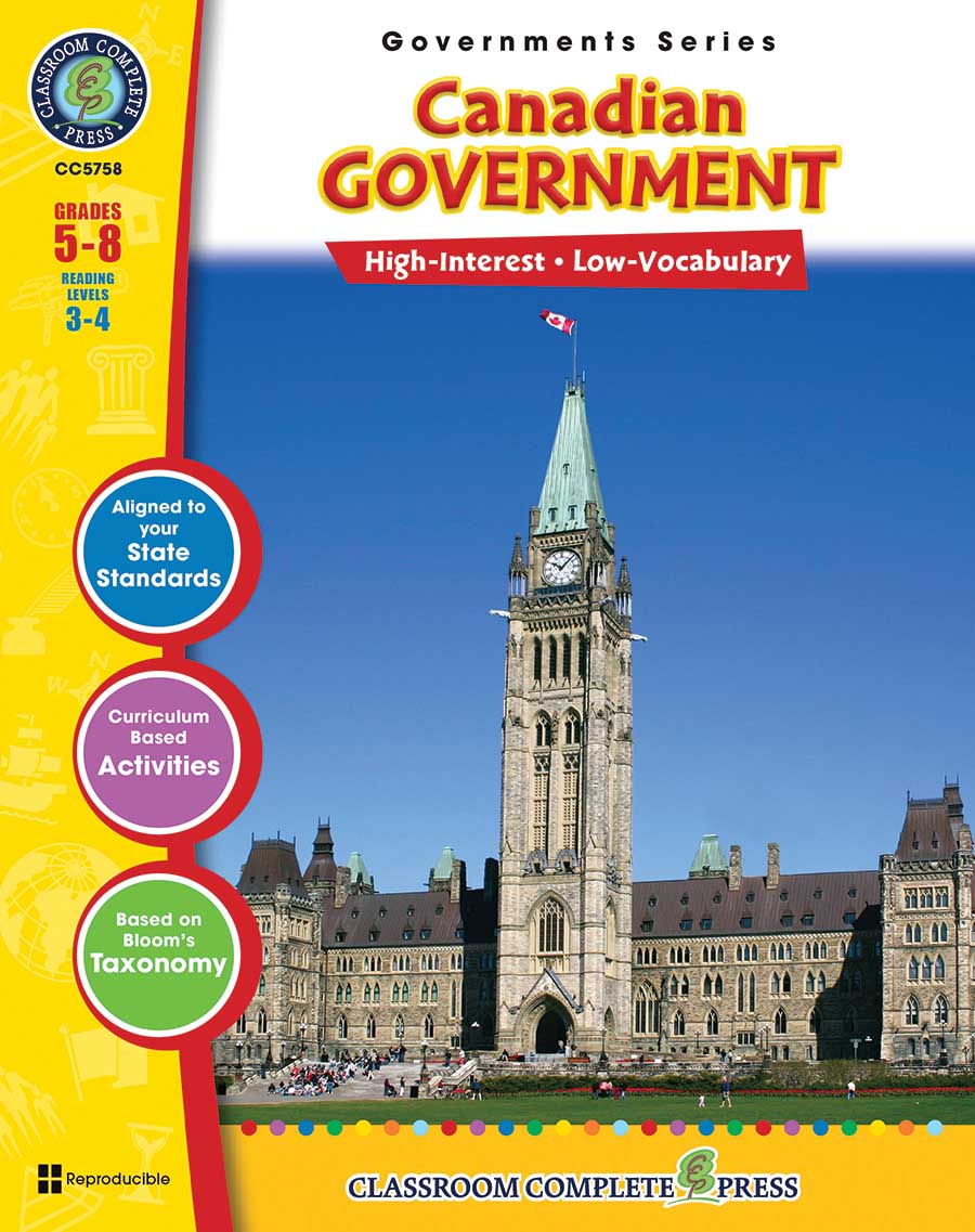 Canadian Government Gr. 5-8 - print book