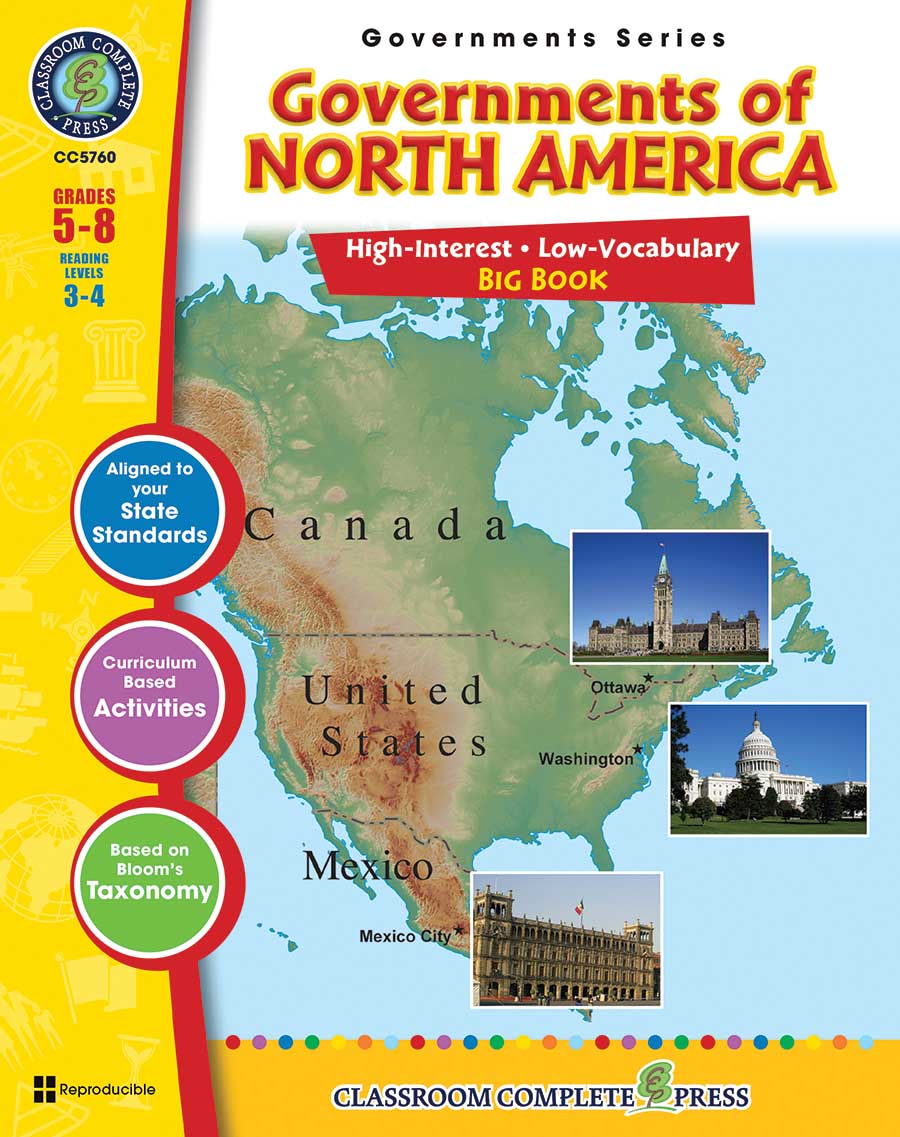 Governments of North America Big Book Gr. 5-8 - print book