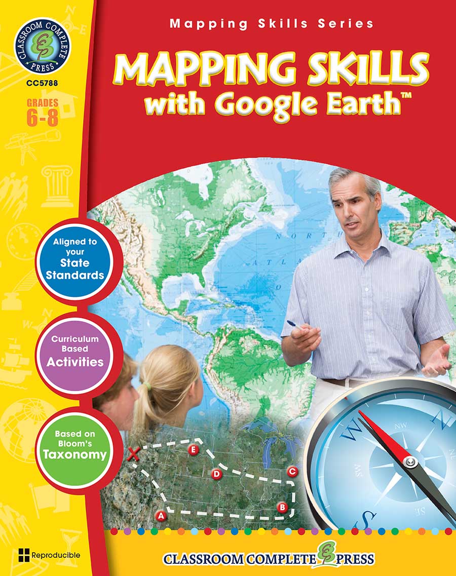 Mapping Skills with Google Earth Gr. 6-8 - print book