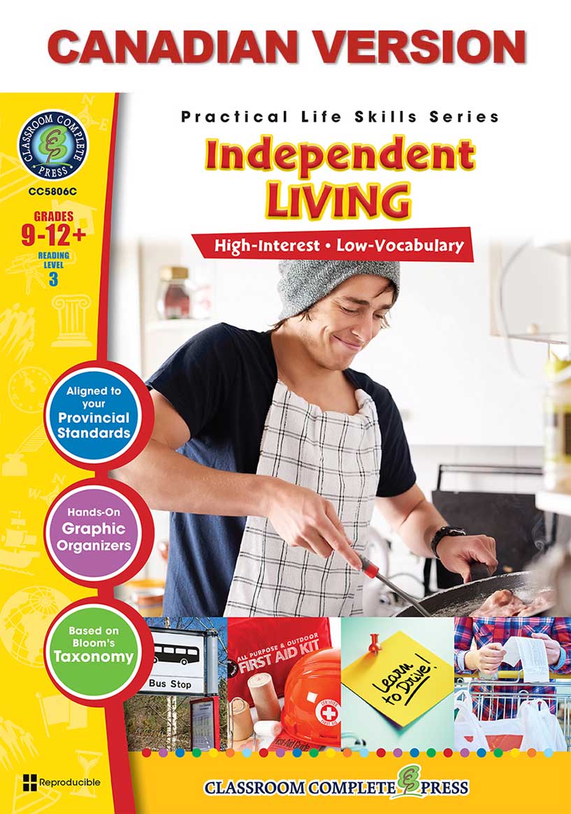 Practical Life Skills - Independent Living - Canadian Content Gr. 9-12+ - print book