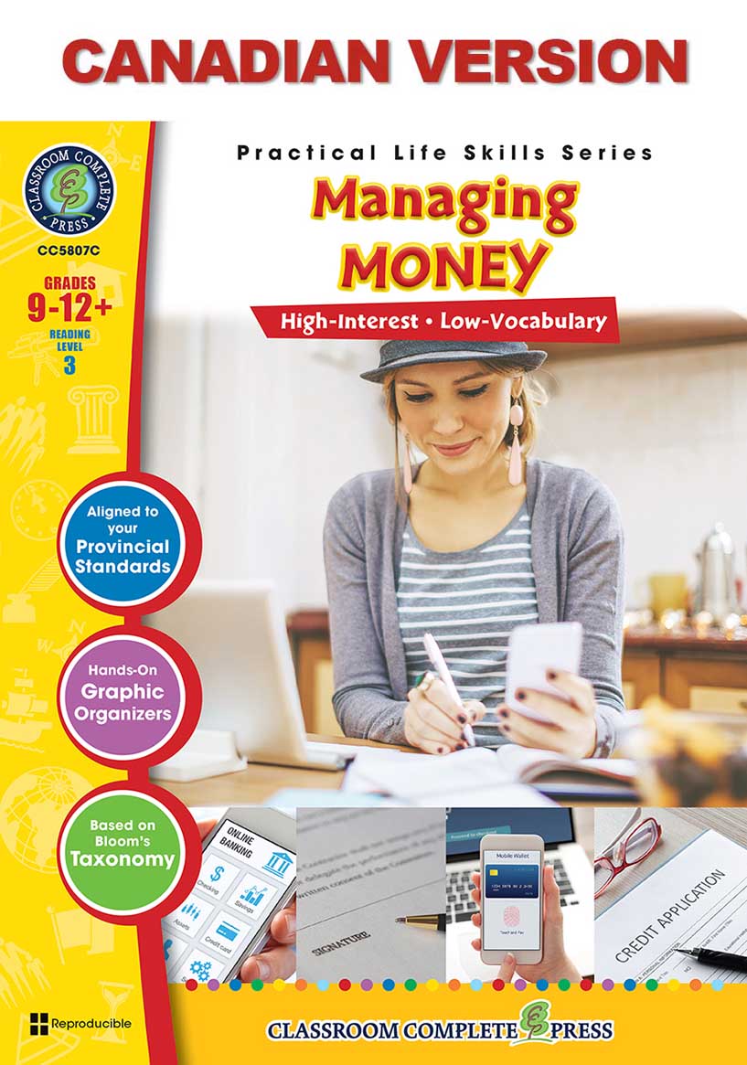 Practical Life Skills - Managing Money - Canadian Content Gr. 9-12+ - print book