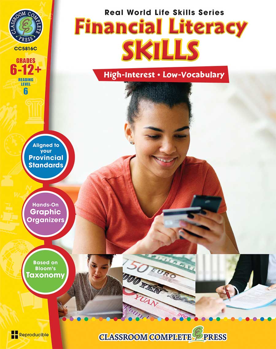 Real World Life Skills - Financial Literacy Skills - Canadian Content Gr. 6-12+ - print book