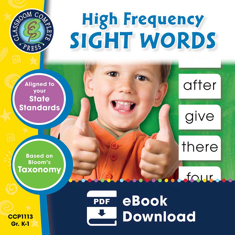 High Frequency Sight Words Gr. PK-2 - eBook