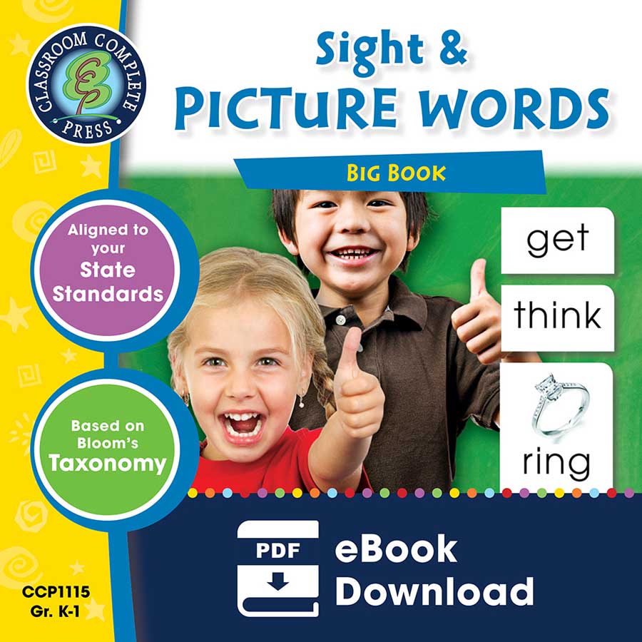 Sight & Picture Words Big Book Gr. PK-2 - eBook