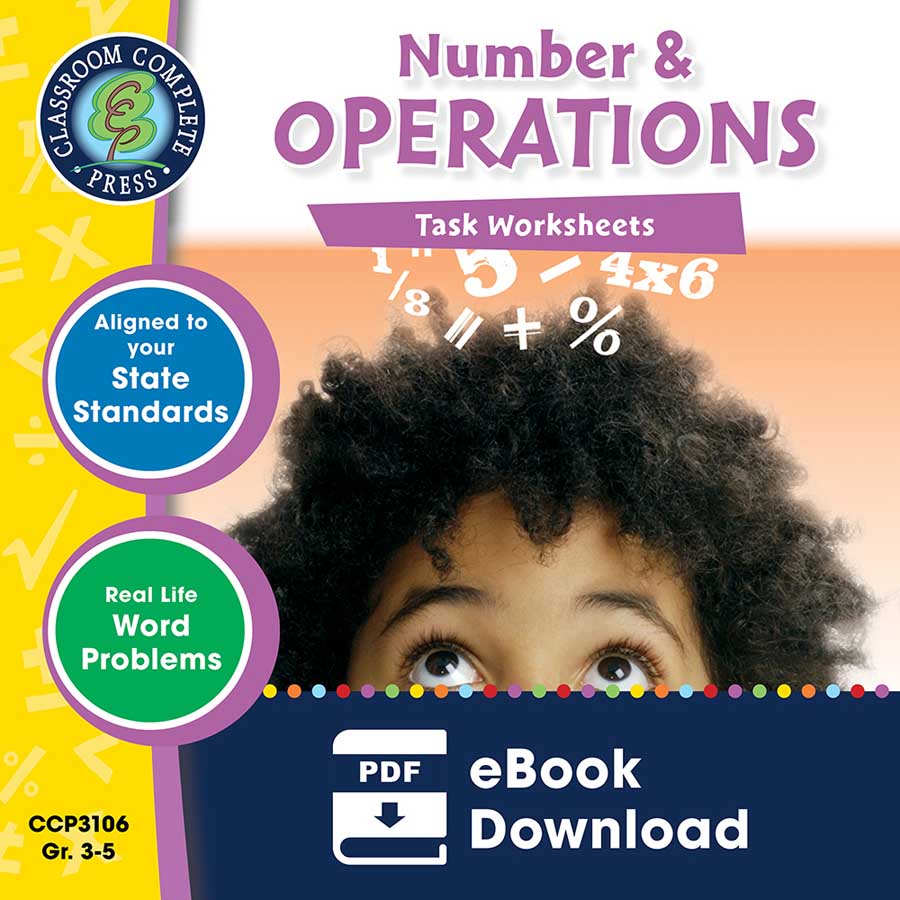 Number & Operations - Task Sheets Gr. 3-5 - eBook