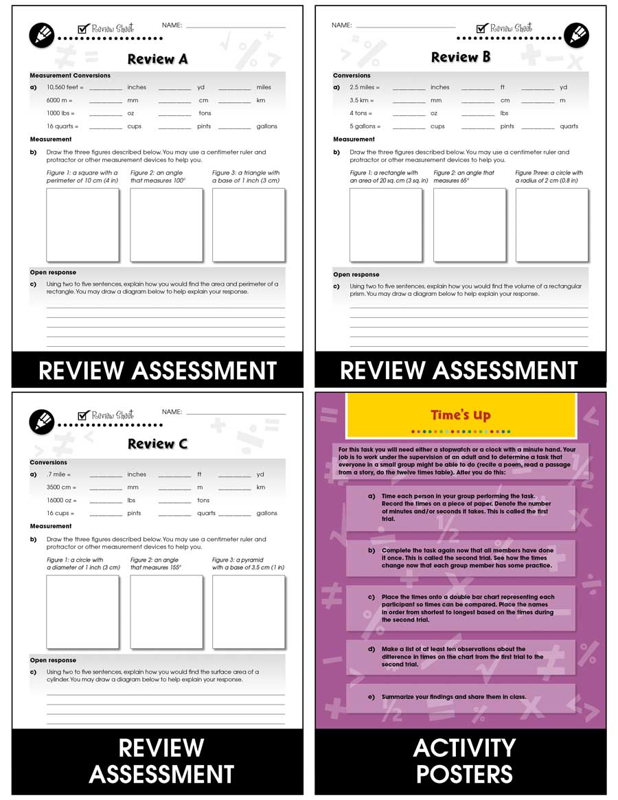 Measurement - Task Sheets Gr. 6-8 - eBook