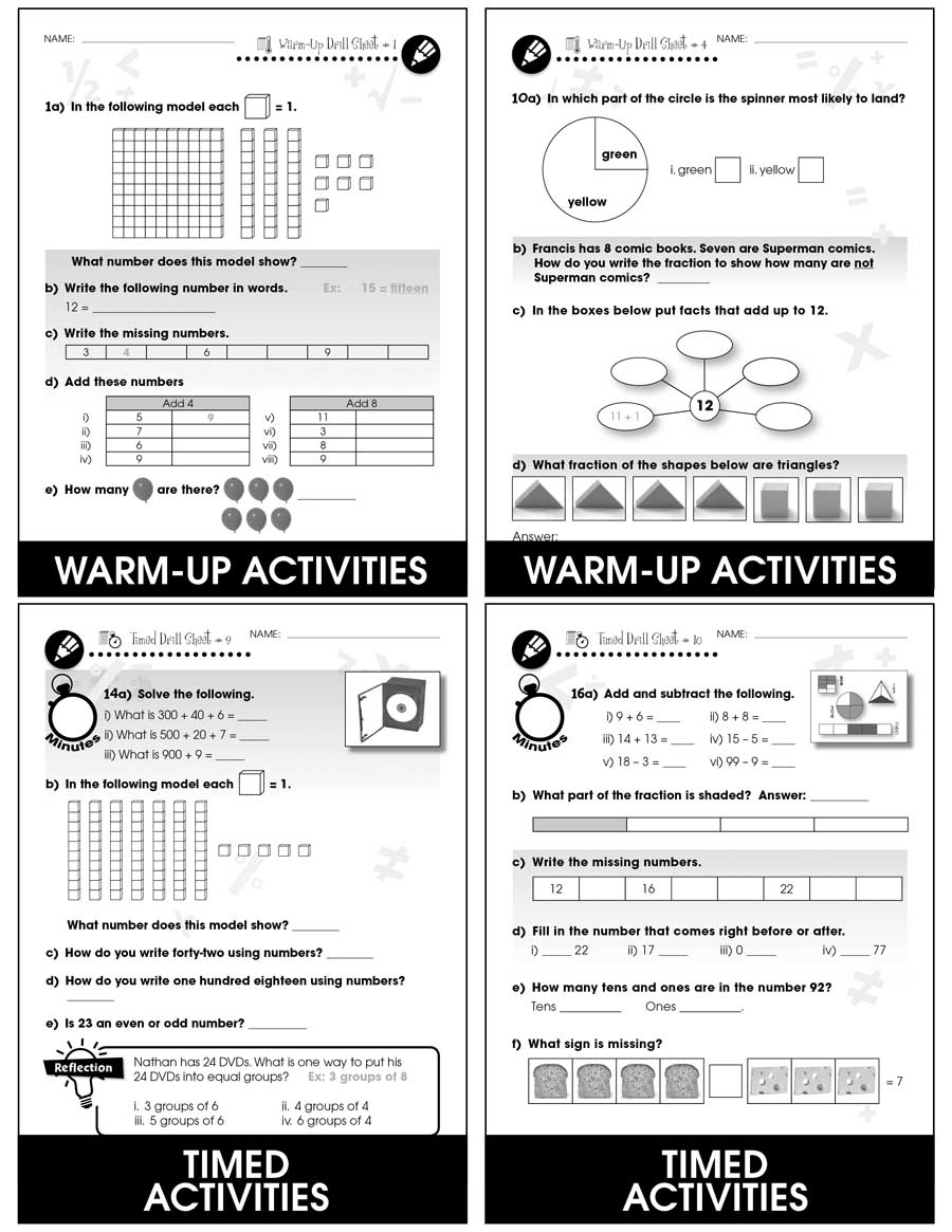 Number & Operations - Drill Sheets Gr. PK-2 - eBook