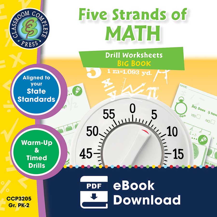 Five Strands of Math - Drills Big Book Gr. PK-2 - eBook