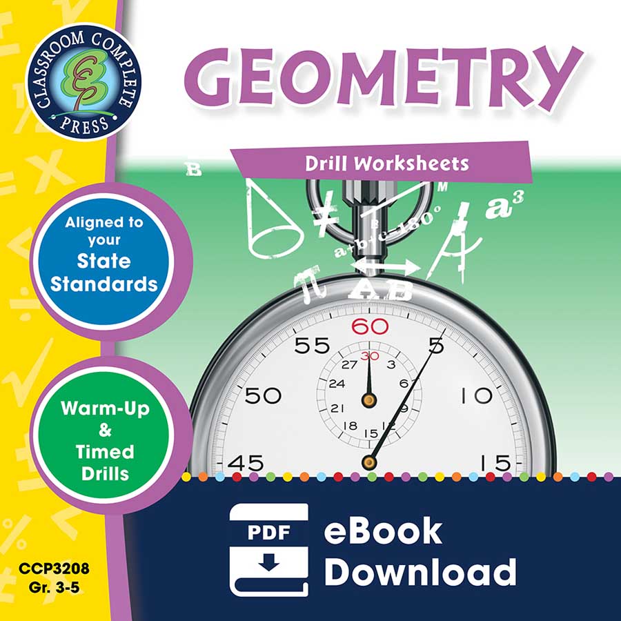 Geometry - Drill Sheets Gr. 3-5 - eBook