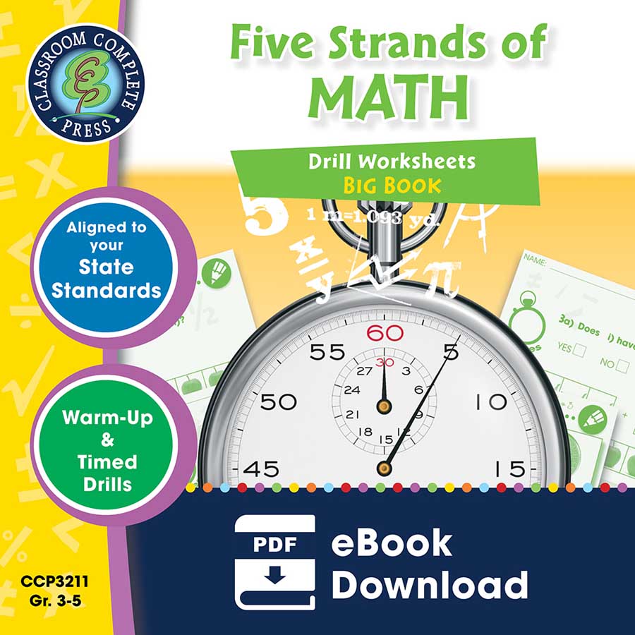 Five Strands of Math - Drills Big Book Gr. 3-5 - eBook