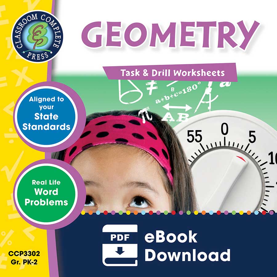 Geometry - Task & Drill Sheets Gr. PK-2 - eBook