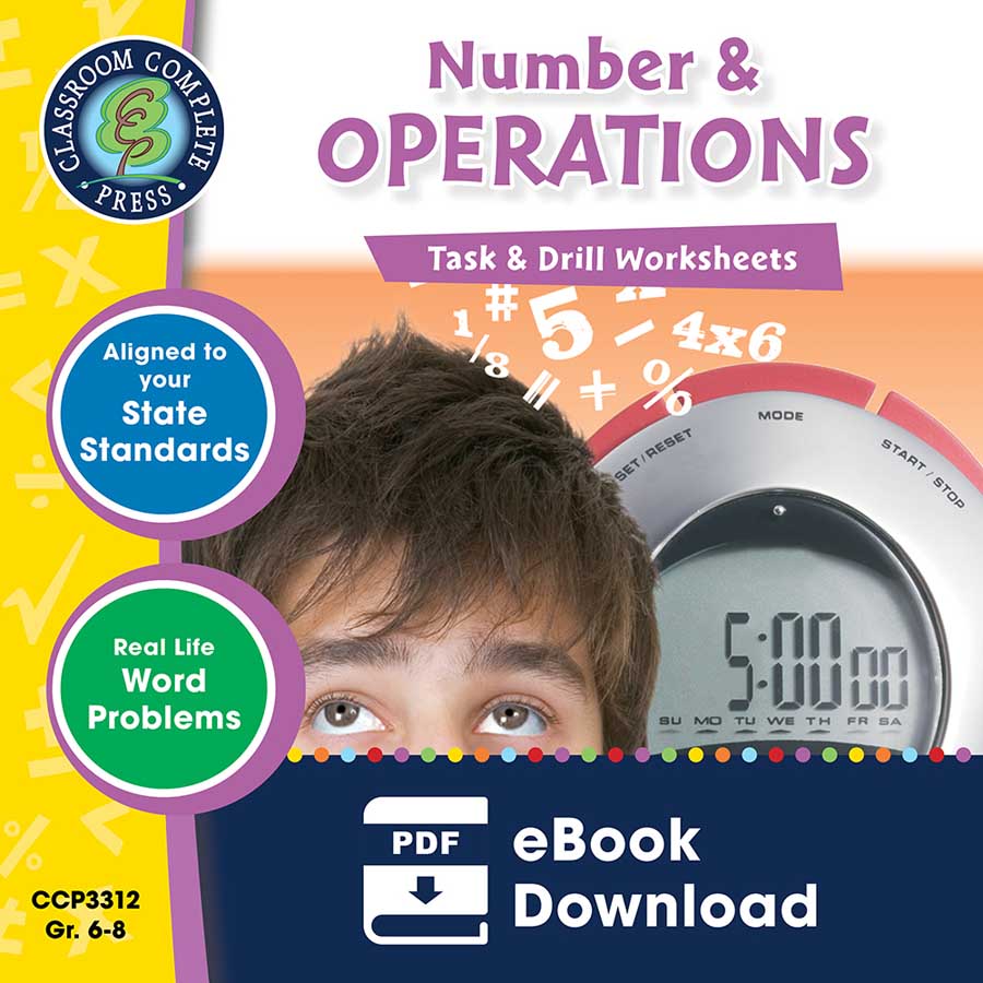 Number & Operations - Task & Drill Sheets Gr. 6-8 - eBook