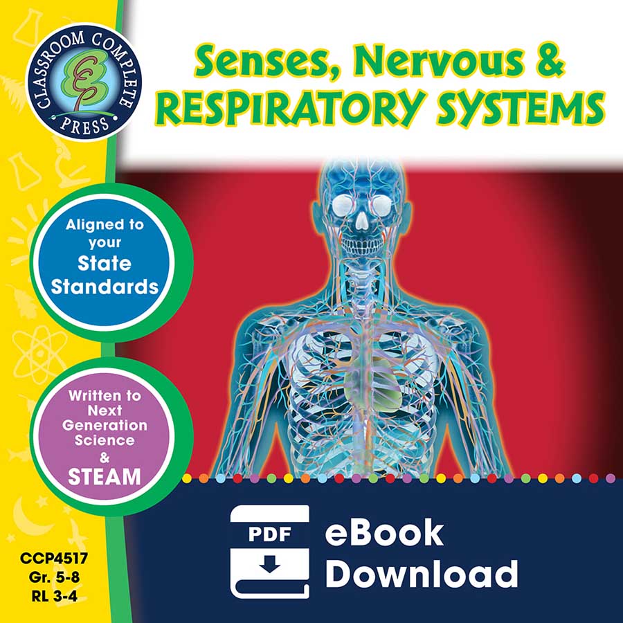 Senses, Nervous & Respiratory Systems Gr. 5-8 - eBook