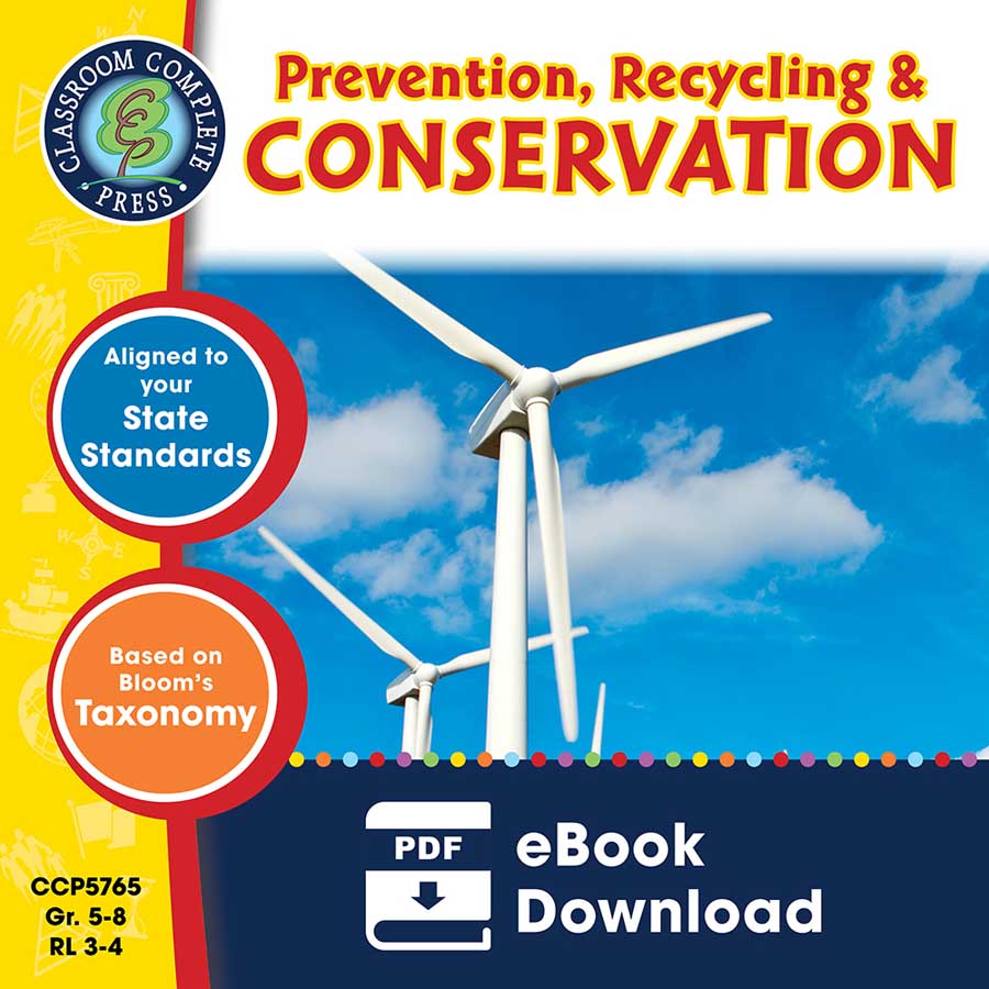 Prevention, Recycling & Conservation Gr. 5-8 - eBook