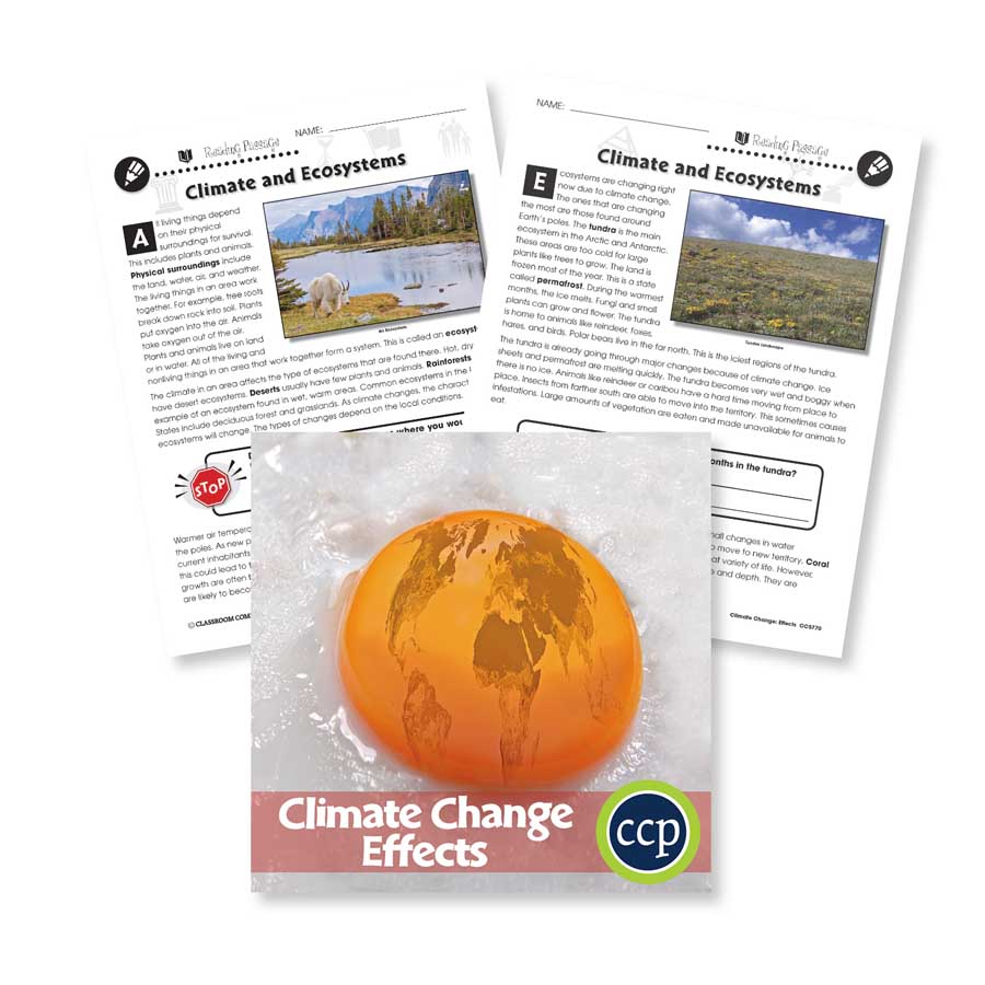 Climate Change: Effects: Climate and Ecosystems Reading Passage Gr. 5-8 - WORKSHEET - eBook