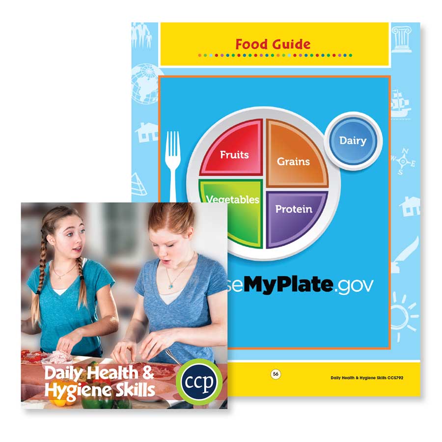Daily Health & Hygiene Skills: MyPlate Food Guide Gr. 6-12 - WORKSHEET - eBook