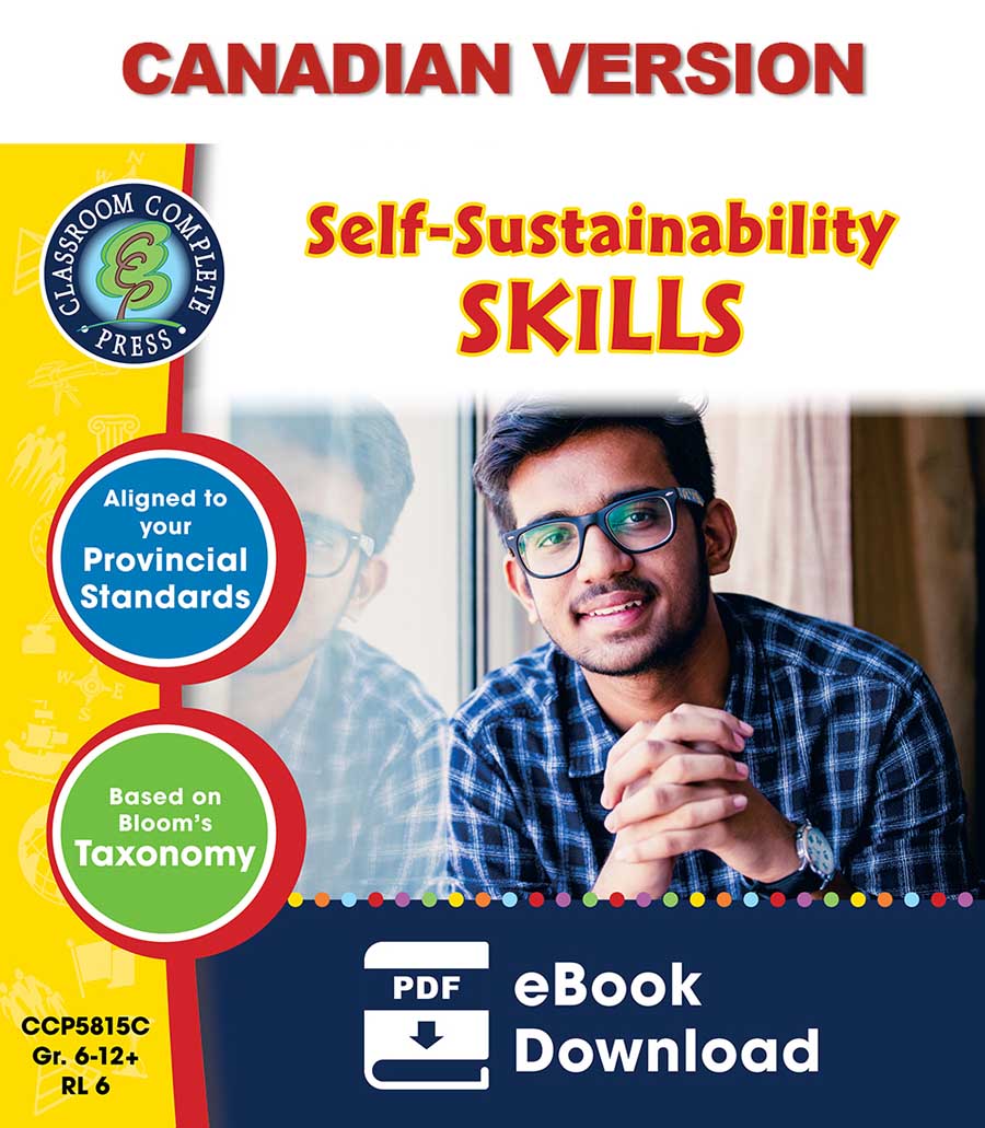 Real World Life Skills - Self-Sustainability Skills - Canadian Content Gr. 6-12+ - eBook