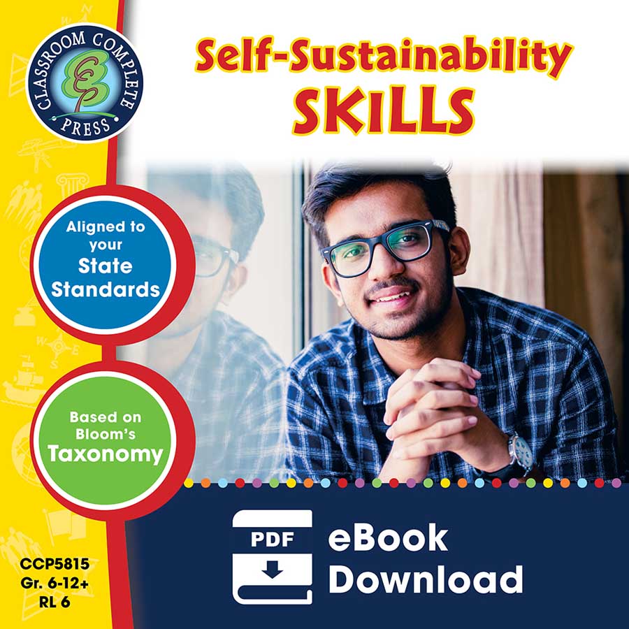 Real World Life Skills - Self-Sustainability Skills Gr. 6-12+ - eBook
