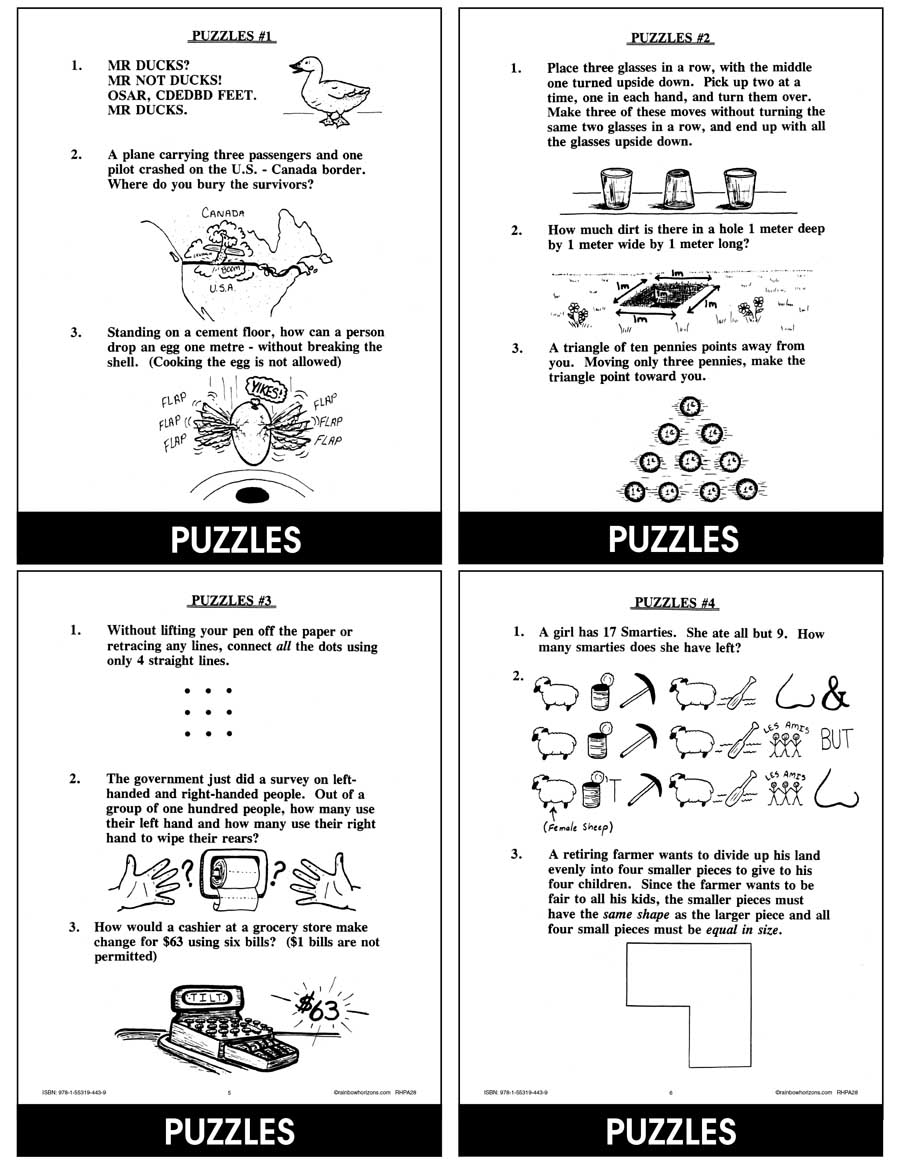 Mind Games & Puzzles Gr. 4-6 - CHAPTER SLICE - eBook